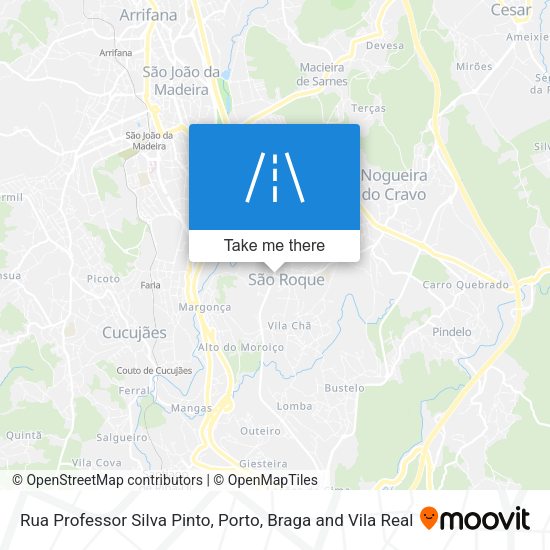 Rua Professor Silva Pinto mapa