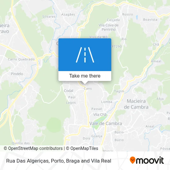 Rua Das Algeriças map