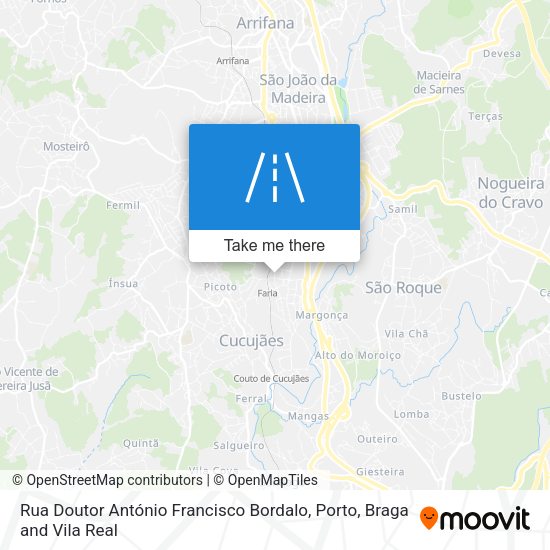 Rua Doutor António Francisco Bordalo mapa