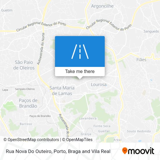 Rua Nova Do Outeiro mapa