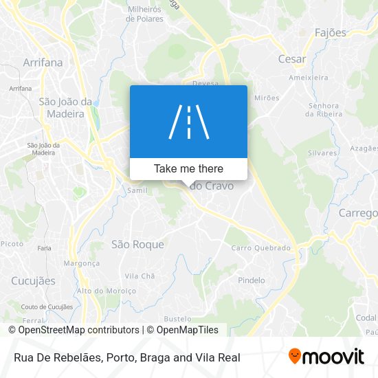 Rua De Rebelães mapa