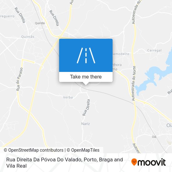 Rua Direita Da Póvoa Do Valado mapa