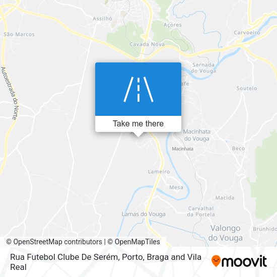 Rua Futebol Clube De Serém map