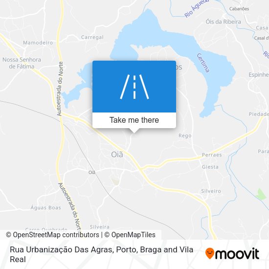 Rua Urbanização Das Agras mapa