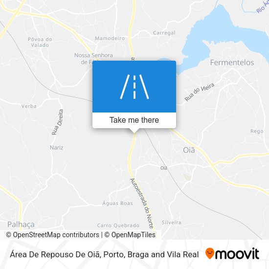 Área De Repouso De Oiã map