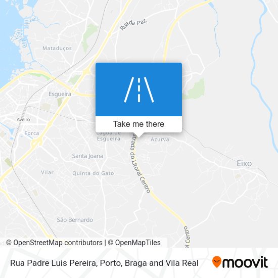 Rua Padre Luis Pereira mapa