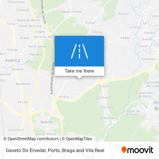 Gaveto Do Ervedal mapa