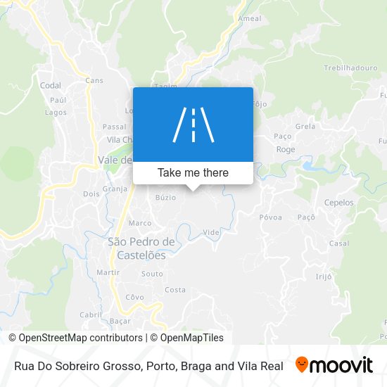 Rua Do Sobreiro Grosso mapa