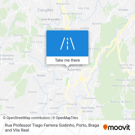 Rua Professor Tiago Ferreira Godinho map