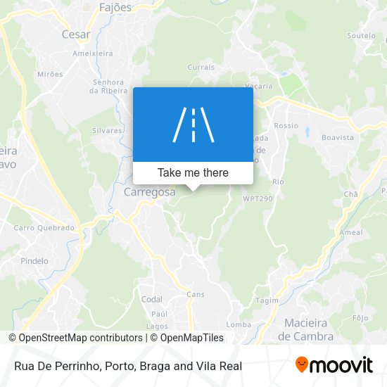 Rua De Perrinho mapa