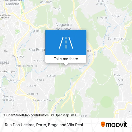Rua Das Uceiras map