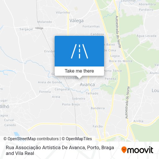 Rua Associação Artística De Avanca map