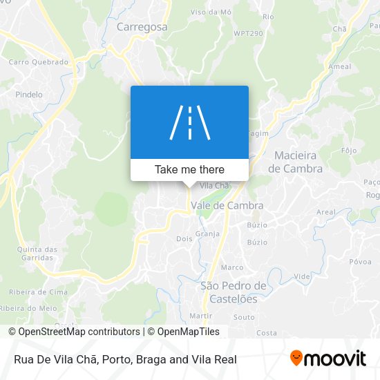 Rua De Vila Chã mapa