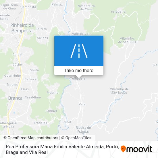 Rua Professora Maria Emília Valente Almeida map