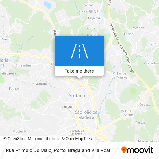 Rua Primeio De Maio map