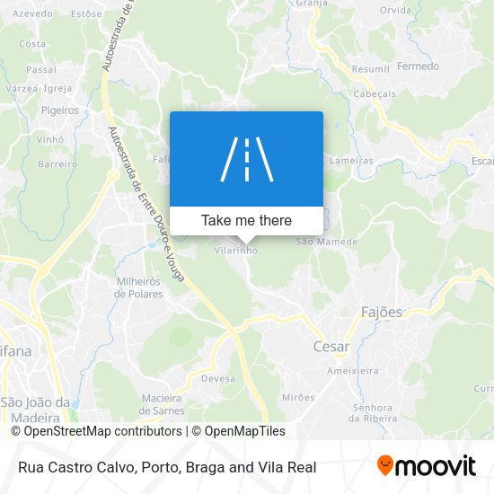 Rua Castro Calvo mapa