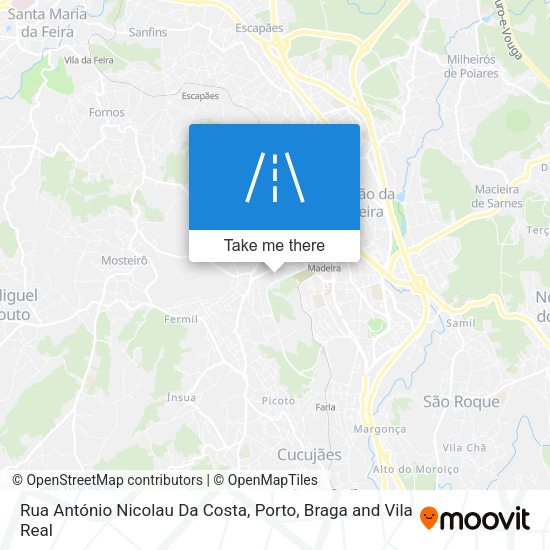 Rua António Nicolau Da Costa map