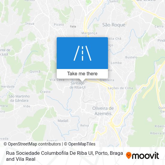Rua Sociedade Columbofila De Riba Ul mapa