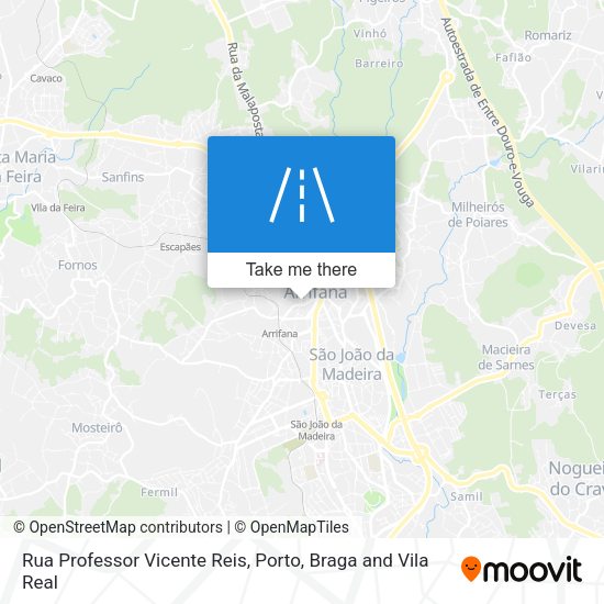 Rua Professor Vicente Reis map