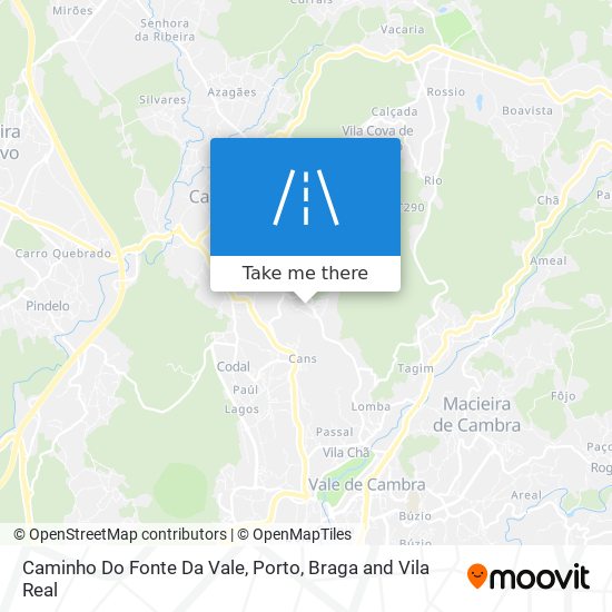 Caminho Do Fonte Da Vale map