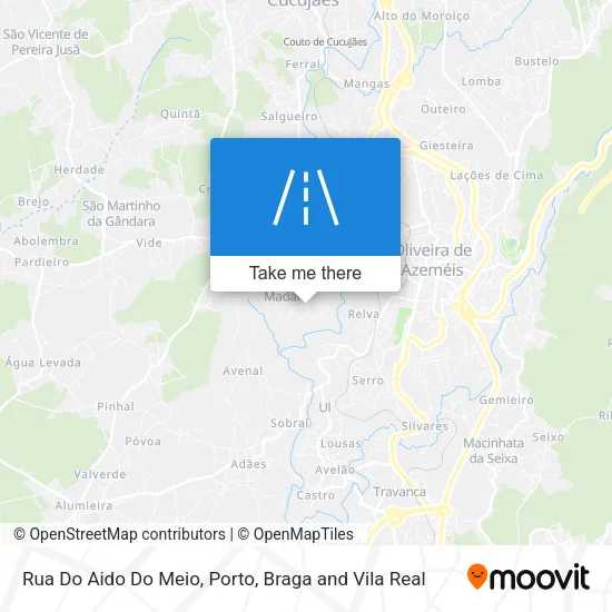 Rua Do Aido Do Meio map