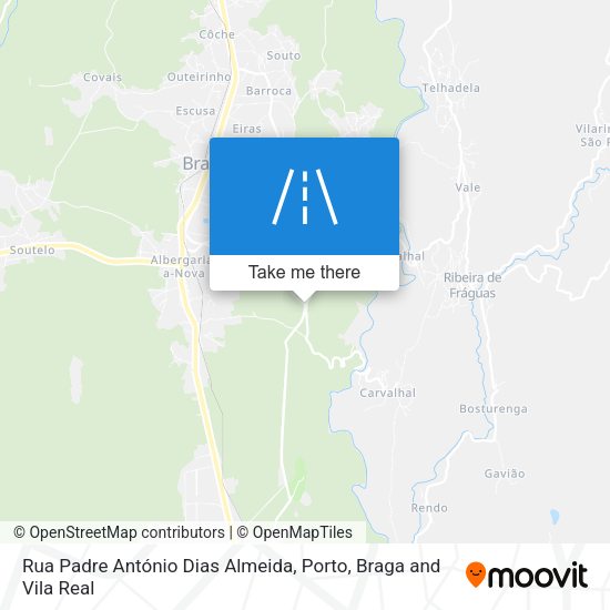 Rua Padre António Dias Almeida mapa