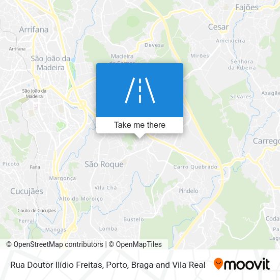 Rua Doutor Ilídio Freitas mapa