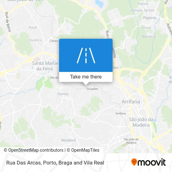 Rua Das Arcas map