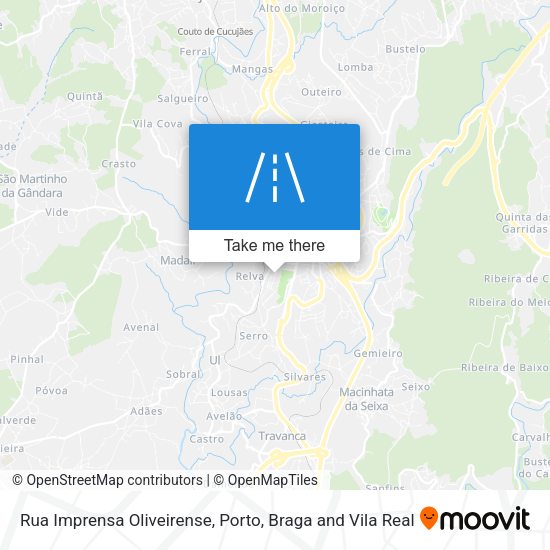 Rua Imprensa Oliveirense mapa