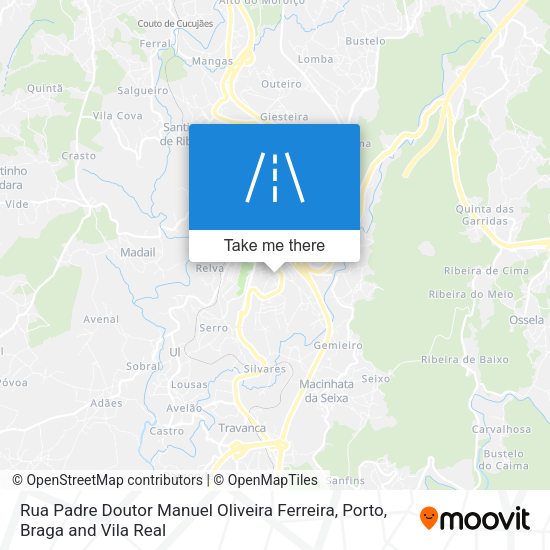 Rua Padre Doutor Manuel Oliveira Ferreira map