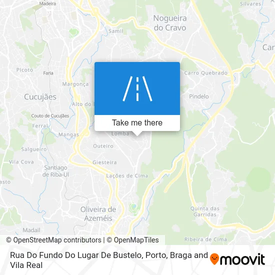 Rua Do Fundo Do Lugar De Bustelo map