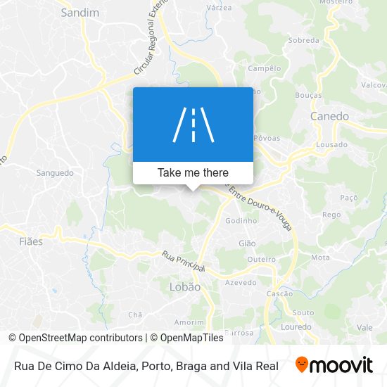 Rua De Cimo Da Aldeia map