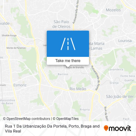 Rua 1 Da Urbanização Da Portela map