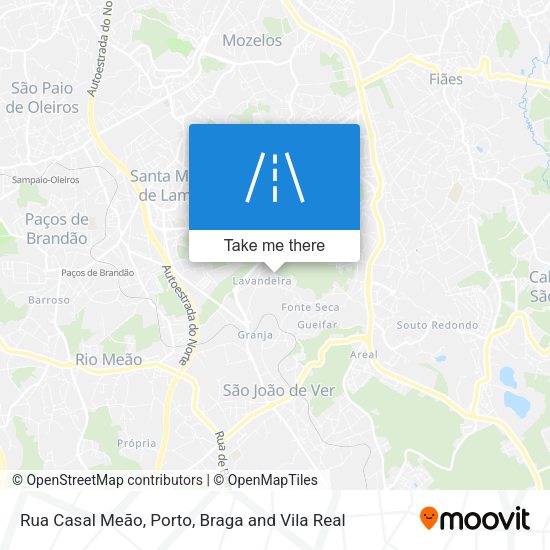 Rua Casal Meão mapa