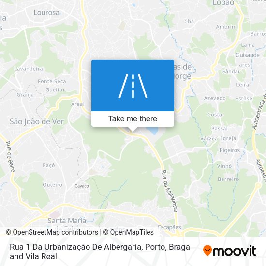 Rua 1 Da Urbanização De Albergaria mapa