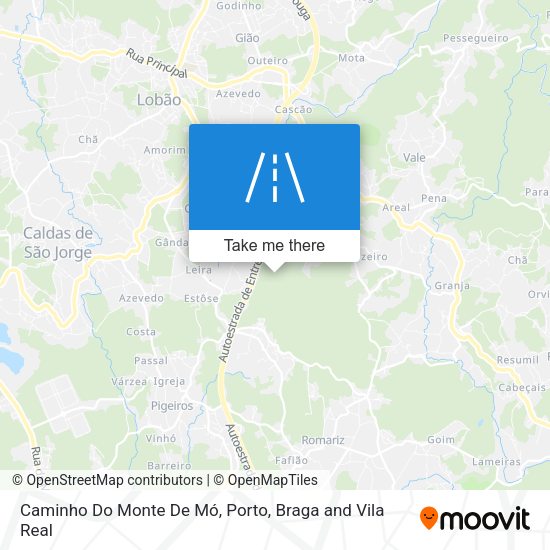 Caminho Do Monte De Mó map