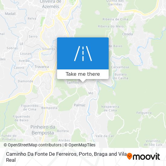 Caminho Da Fonte De Ferreiros mapa