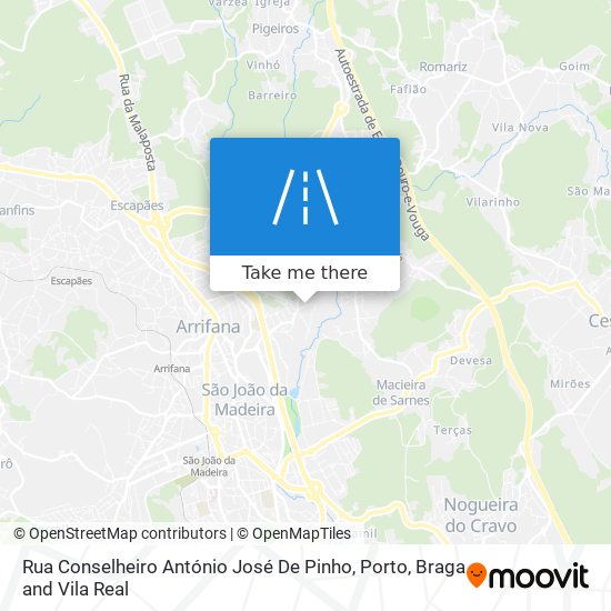 Rua Conselheiro António José De Pinho mapa