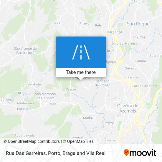 Rua Das Garreiras mapa