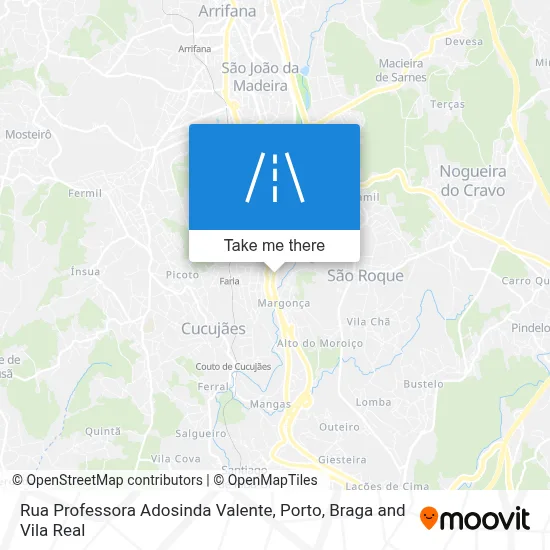 Rua Professora Adosinda Valente map