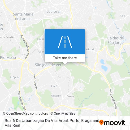 Rua 6 Da Urbanização Da Vila Areal mapa