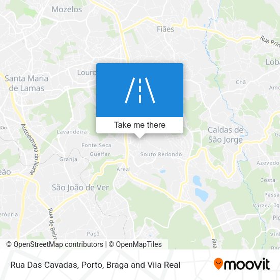 Rua Das Cavadas mapa