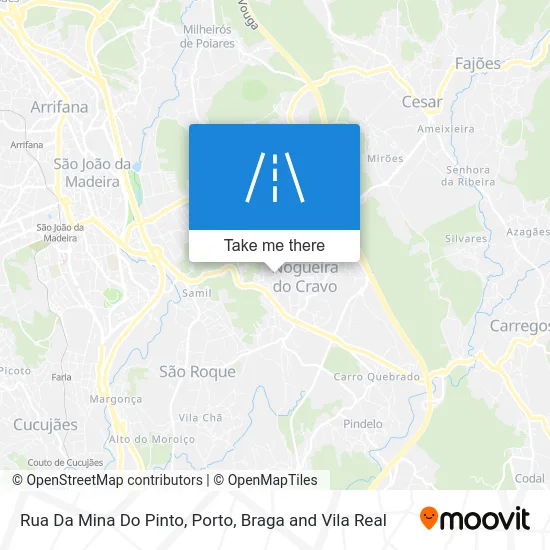Rua Da Mina Do Pinto map