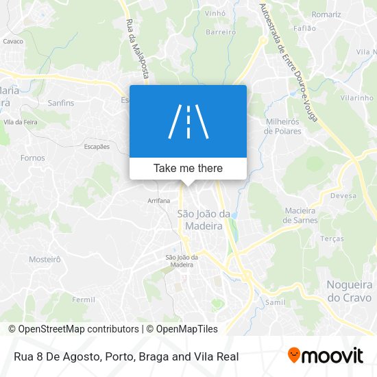 Rua 8 De Agosto mapa