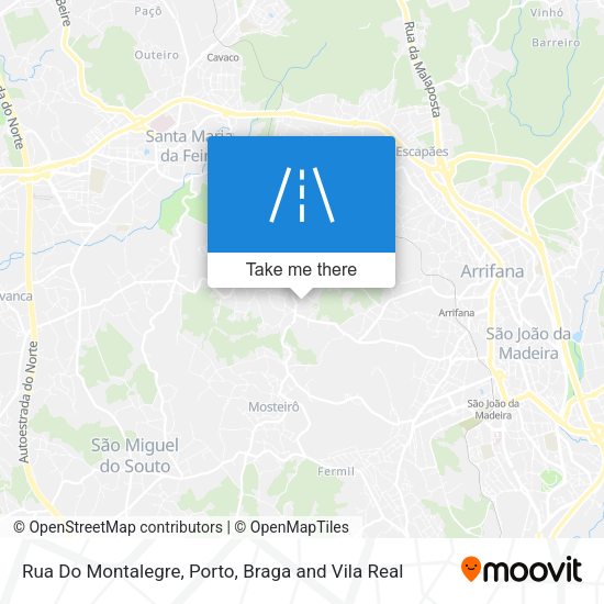 Rua Do Montalegre mapa