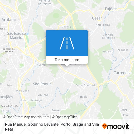 Rua Manuel Godinho Levante mapa