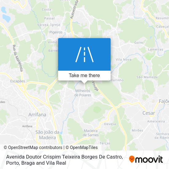 Avenida Doutor Crispim Teixeira Borges De Castro map