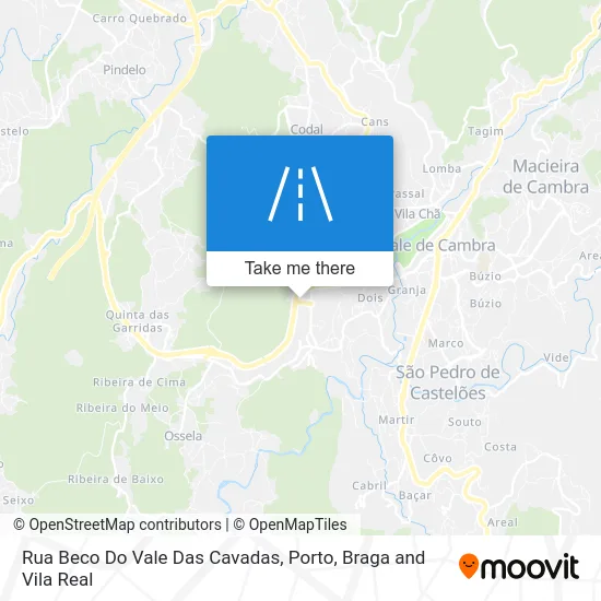 Rua Beco Do Vale Das Cavadas map