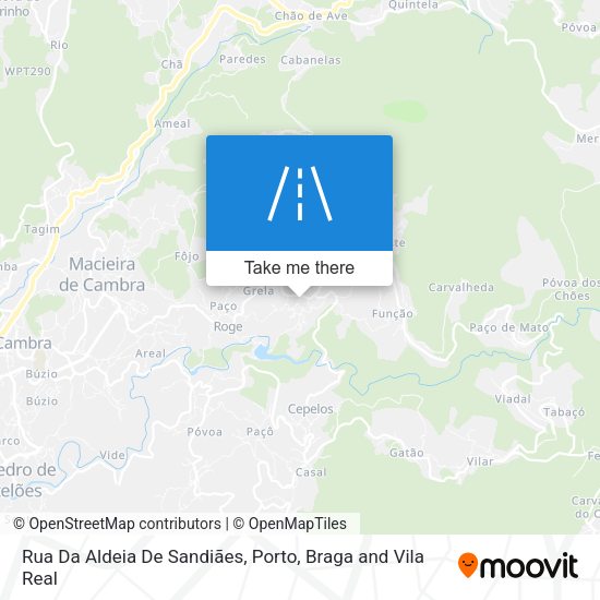 Rua Da Aldeia De Sandiães map