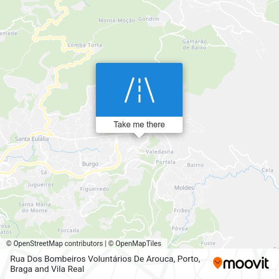 Rua Dos Bombeiros Voluntários De Arouca mapa